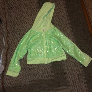Lime green, sparkly short jacket